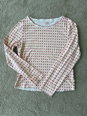 Cozyland Red Hearts Pajama Top